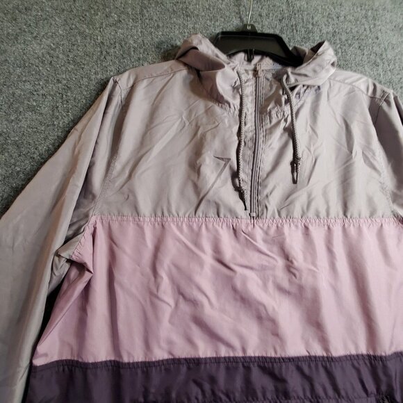 Zine Pink Pullover Windbreaker 1/4 Zip Jacket Women M Outdoor Water Resistant - Picture 3 of 12
